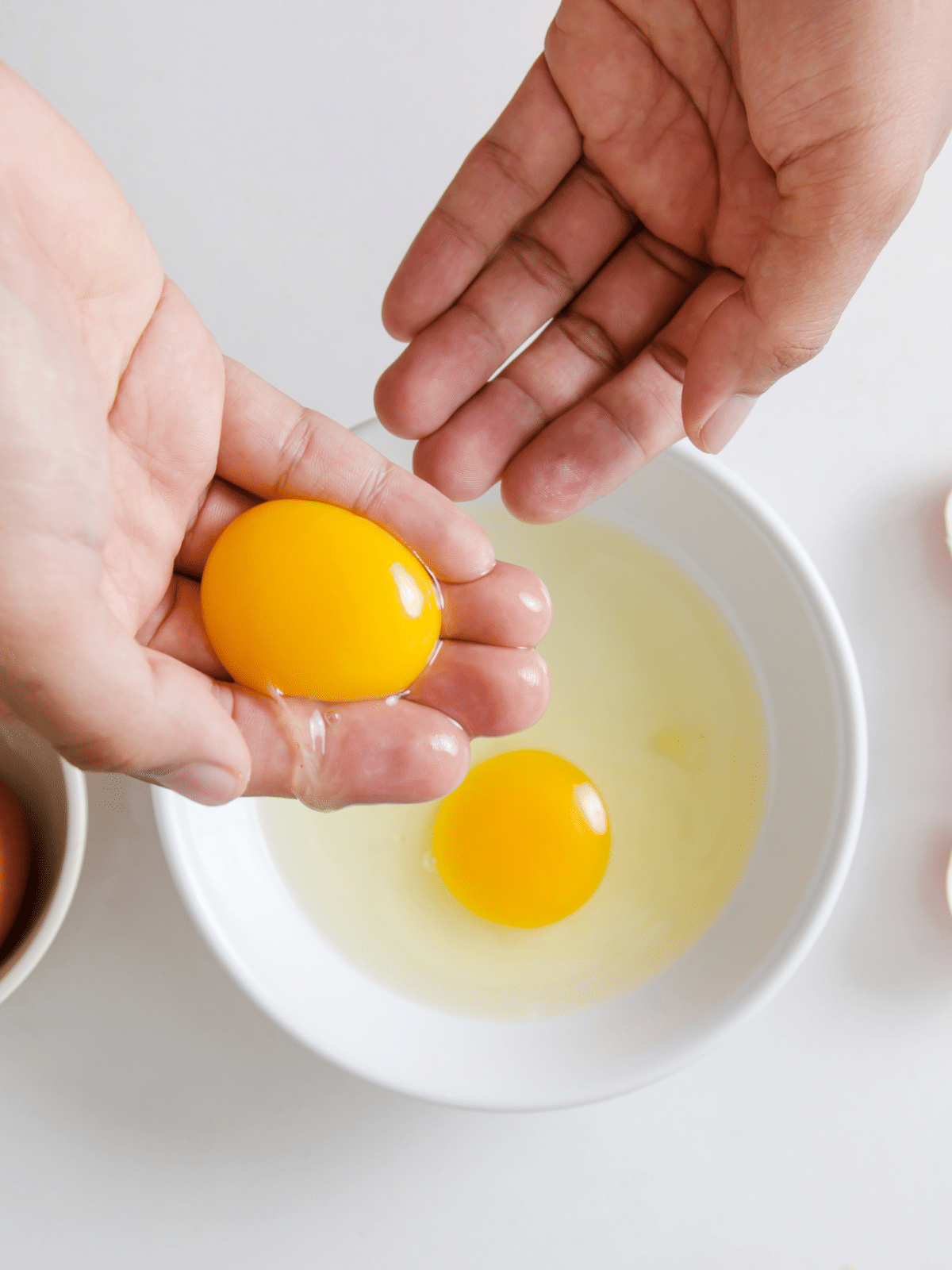 separating eftover egg yolks